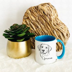 Dog Line Art Mug