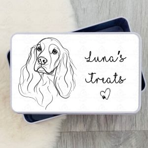 Dog Line Art Tin