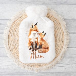 Fox and Cub Hot Water Bottle