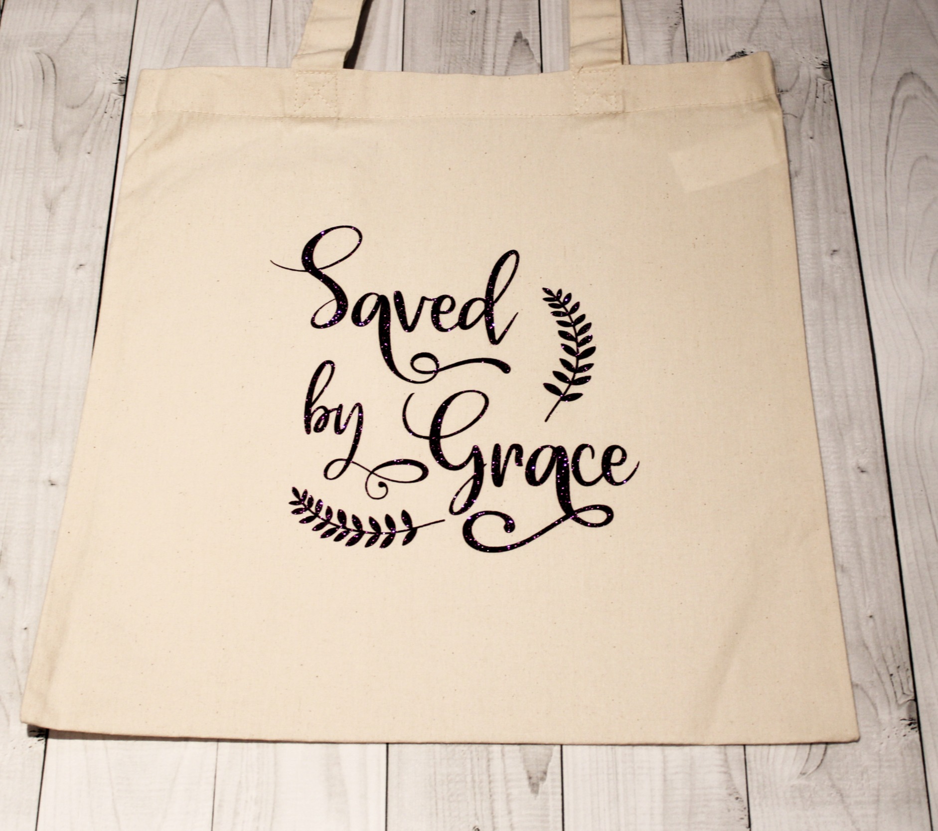 Saved by Grace Tote Bag - Image 2