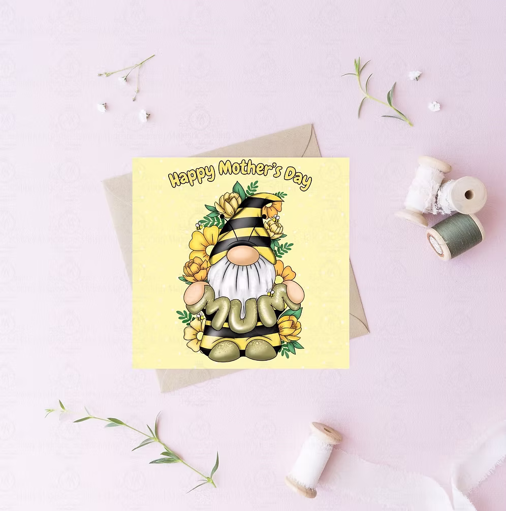 Bumble Bee Gnome Mother's Day Card - Image 2