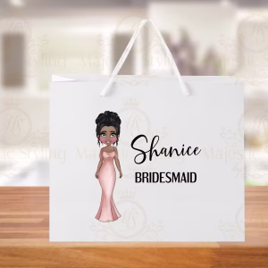 Dolly Collection - White Large Gift Bag (Bridesmaid)