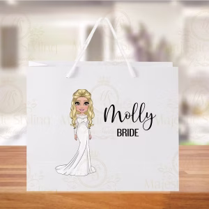 Dolly Collection - White Large Gift Bag (Bride)