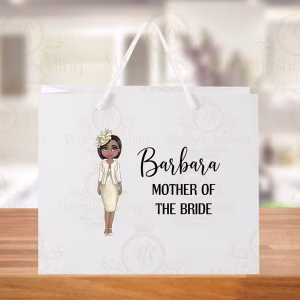 Dolly Collection - White Large Gift Bag (Mother of the Bride/Mature Bride)