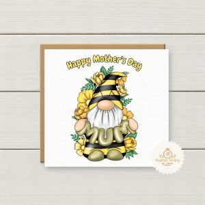Bumble Bee Gnome Mother's Day Card