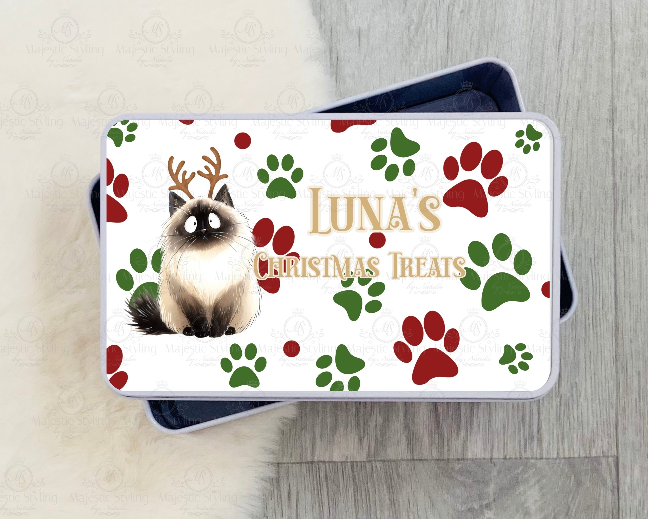 Christmas Cat Tin