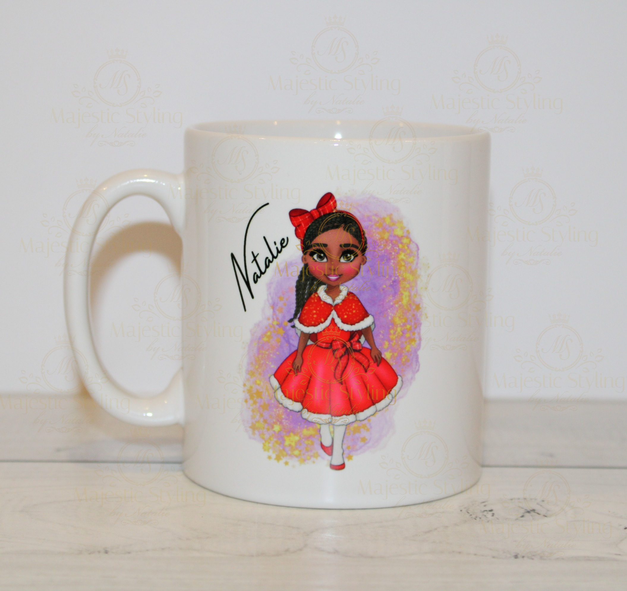 Christmas Girl Mug - Afro Hair