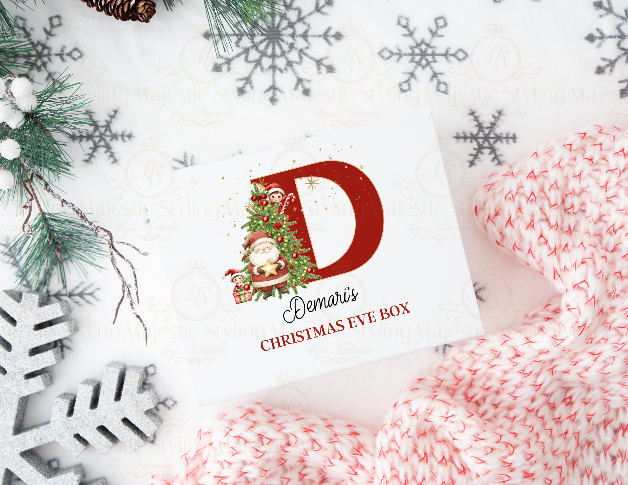 Christmas Initial Large Gift Box
