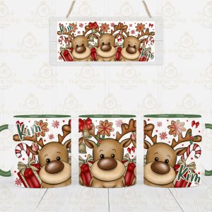 Christmas Reindeer Trio Mug