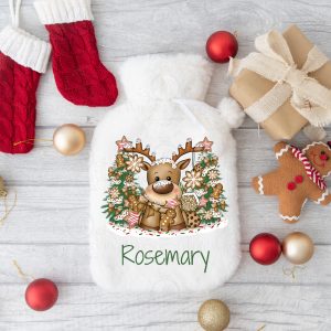 Cookie Reindeer Hot Water Bottle