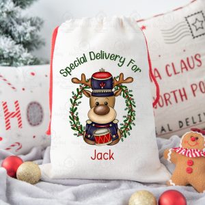 Drummer Soldier Reindeer Sack