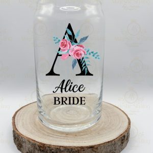 Floral Letter Collection - Can Cup