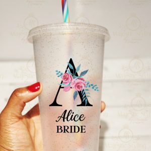 Floral Letter Collection - Cold Cup