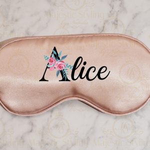 Floral Letter Collection - Eye Mask