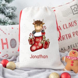 Highland Cow Stocking Sack