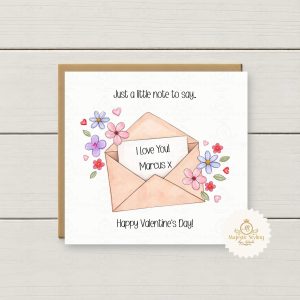Just A Little Note to Say' Valentine's Day Card