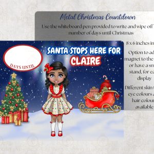 Little Girl With Santa's Sleigh Countdown