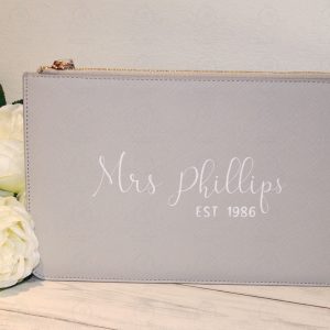 Mrs... Est.. Clutch Bag
