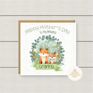 Mummy Fox & Baby Mother's Day Card