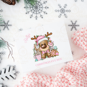 Pink Reindeer Large Gift Box
