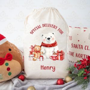 Polar Bear & Gingerbread Sack