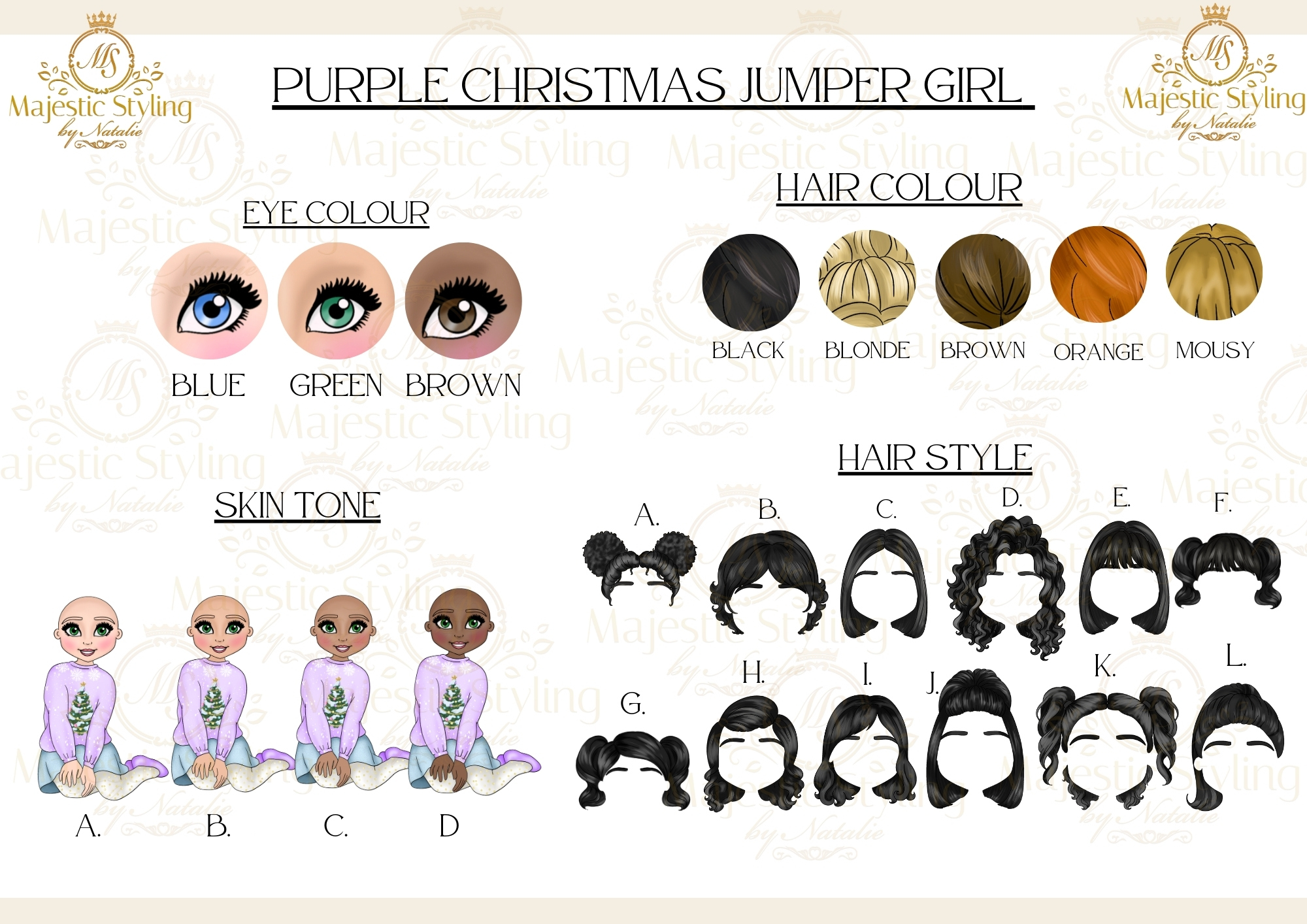 Purple Christmas Jumper Girl - Large Gift Box - Image 2