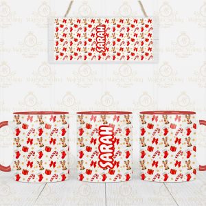 Red Bow Reindeer Print Mug