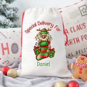 Reindeer Elf Stocking Sack