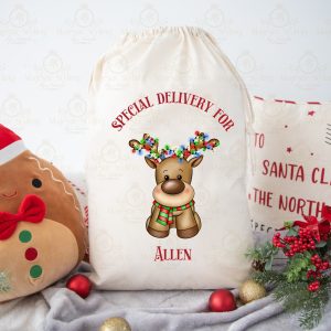 Tree Lights Reindeer Sack