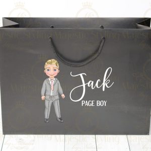 Dolly Collection - Black Large Gift Bag (Page Boy - Suit)